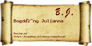 Bogdány Julianna névjegykártya