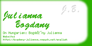 julianna bogdany business card